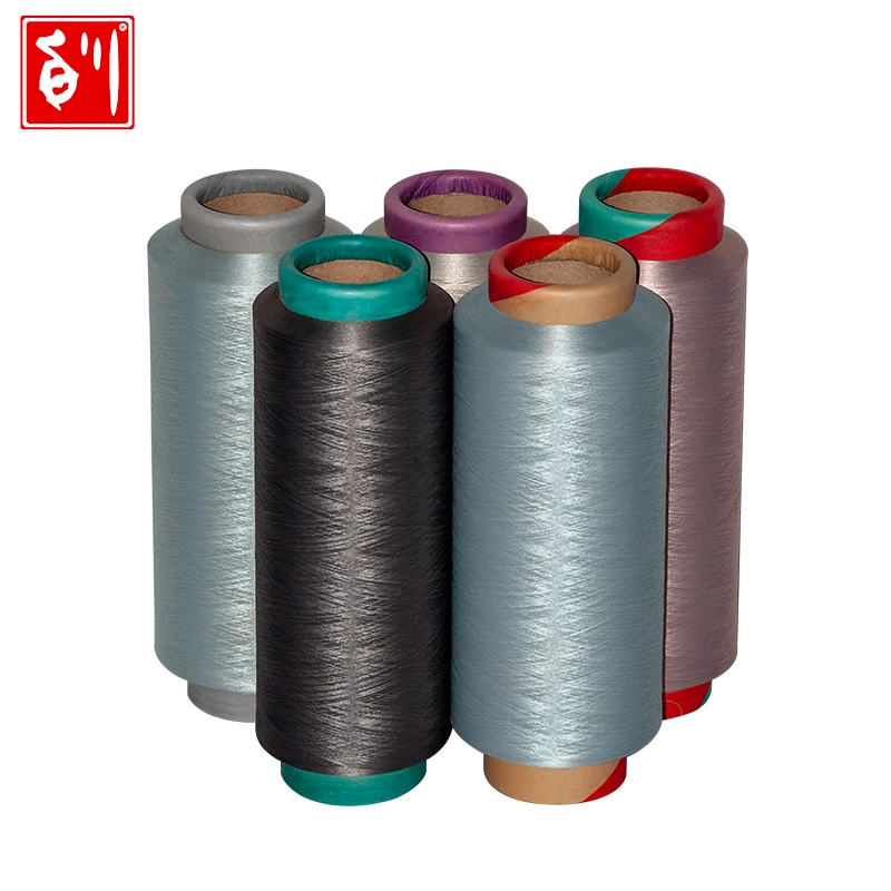 Baichuan Dope dyed recycle polyester elastic recycled yarn sustainable