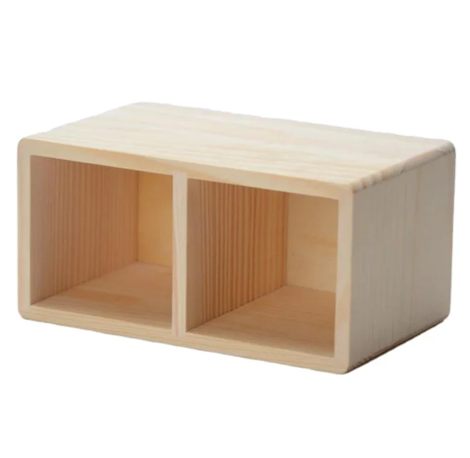 
Custom Logo Wooden Pen Holder Small Bamboo Pencil Holder Stand For Desk Accessories 