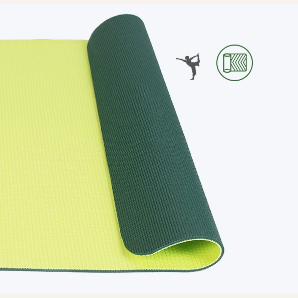 Double Layer Pvc Yoga Mat Folding Thick Sticky Pvctpe Custom Yoga Mat high density pvc yoga mat