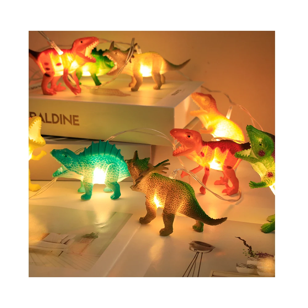 New Effect Waterproof Christmas Garden Light Outdoor Decoration Dinosaur Round Solar Led String Light