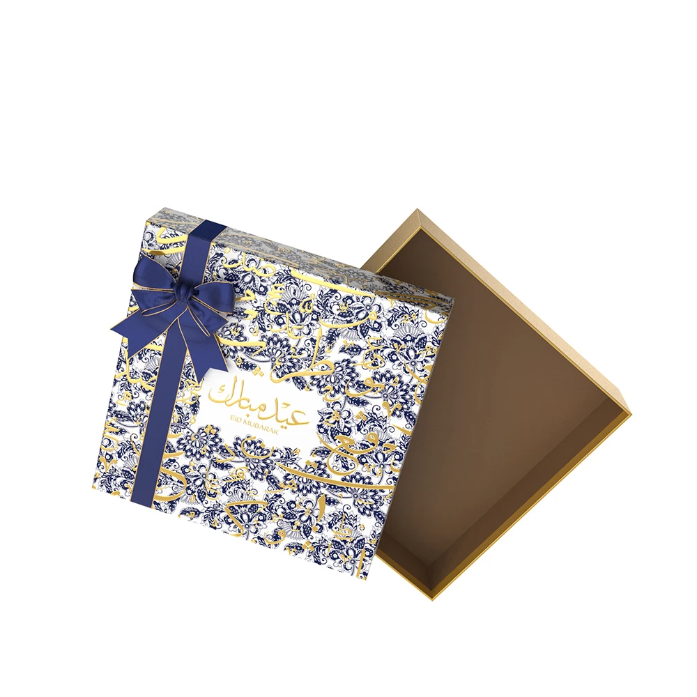 2023 New Arrival Flat Pack Ramadan Decoration Eid Mubarak Candy Packaging Gift Boxes For Id al-Adjha