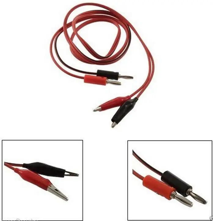 Alligator Clip to Banana Plug Probe Cable Test Lead
