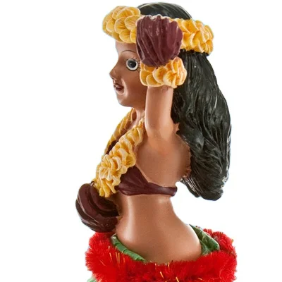 Alternate View of Girl with Flower Dashboard fat hula girl