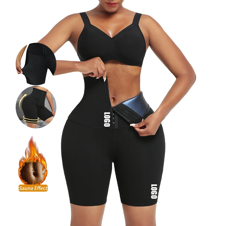 HEXIN 2 In 1 Leggings Waist Trainer Tummy Control Butt Lift Sport Leggings Women Waist Trainer Leggings