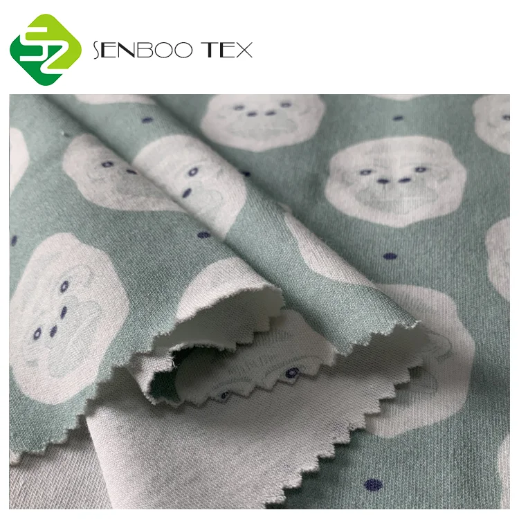 New Arrival Custom Printed Organic Cotton Sleepwear 200 GSM Interlock Knit GOTS Certified Soft and Comfortable