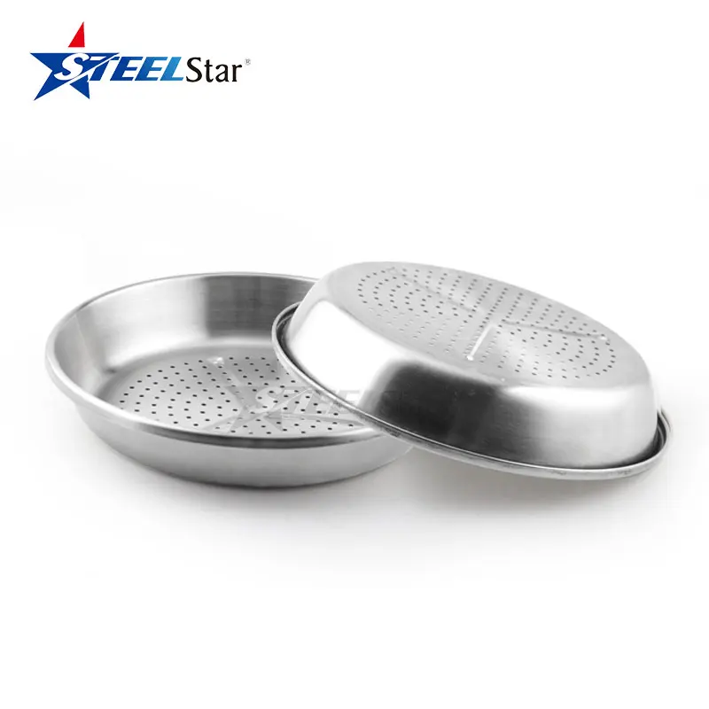 Stackable stainless steel food steamer insert cookware pot vegetable steamer basket foldable