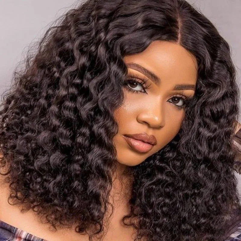 RXHAIR Wholesale Raw Brazilian Virgin Hair Short Water Wave Bob Wigs Human Hair For Black Women Glueless HD Lace Frontal Wig Ven