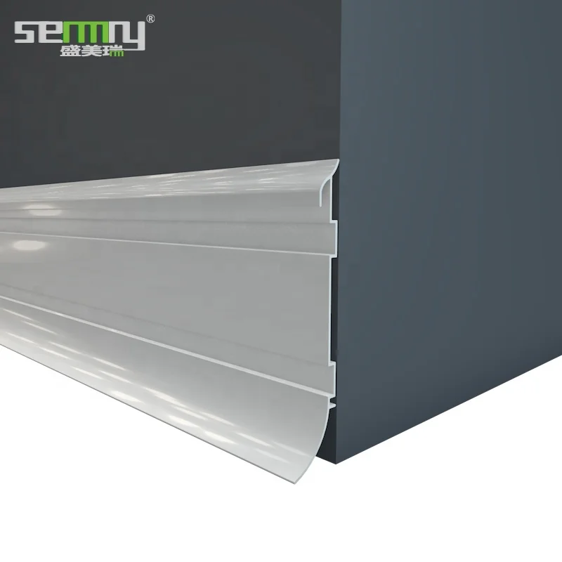 Free sample floor supports hospital Aluminum Plinth Manufacturer flooring trims Aluminium Skirting Profiles Baseboard in stock