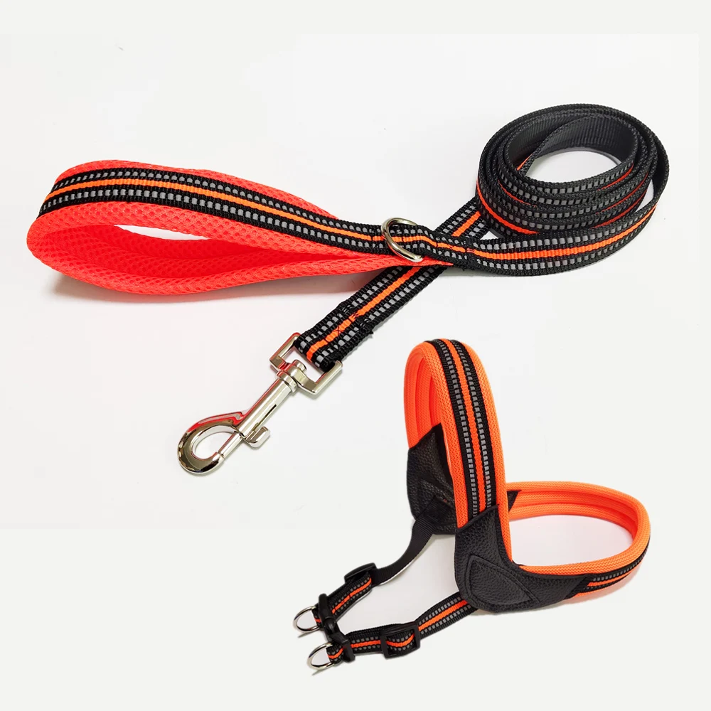 Custom Reflective Luxury Adjustable No Pull Soft Air Mesh Walking 3M Pet Dog Harness Cheap mesh harness