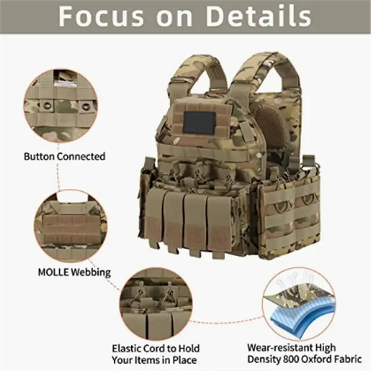Quick Release Duty Modular Operator Assault Vest Plate Carrier Loading Molle Tactical Vest