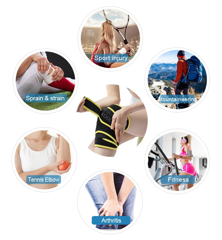 Cold Hot Gel Compression Brace, Support Strap For Arthritis Pain, Tendonitis, ACL, Athletic Injury, Knee, Elbow Ice Pack Wrap