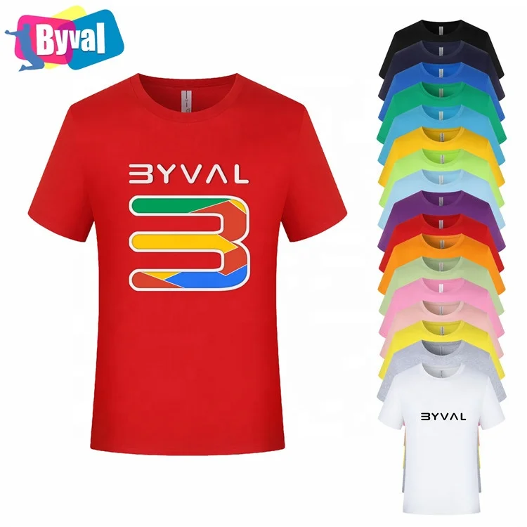  Оптовая продажа футболок Byval с принтом экрана из 100% чесаного хлопка футболки большого размера женские свободного дизайна на заказ для