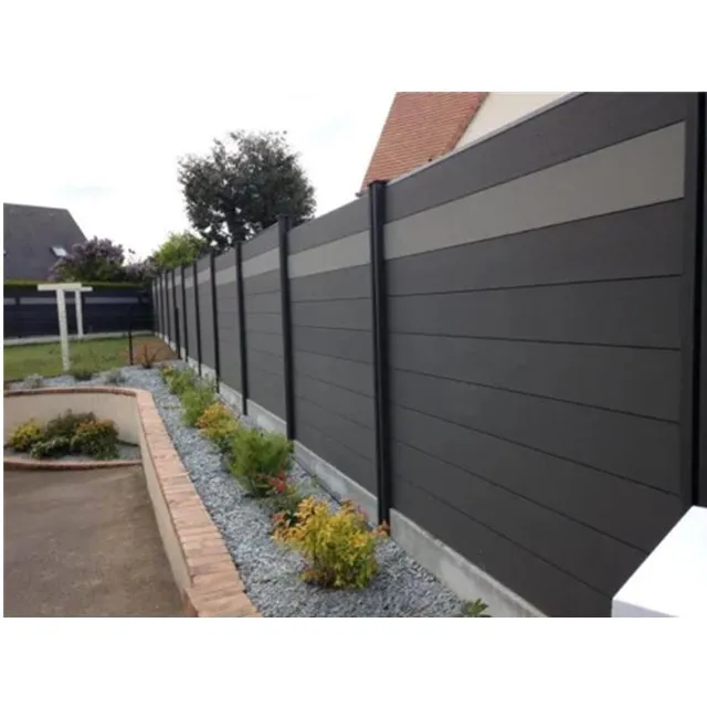 New design uv resistance composite fencing co extrusion wpc wood plastic privacy garden fence