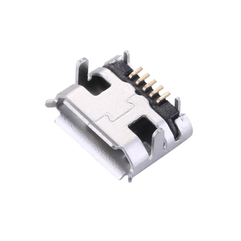 Micro USB 5Pin connector B-type horn curly edge front dip and back smd Female Connector For Mobile Phone Charging