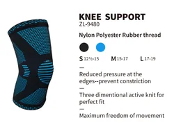 Manufacturer Custom Adjustable running knee brace compression sleeve knee support strap pad protettor  knee joint support