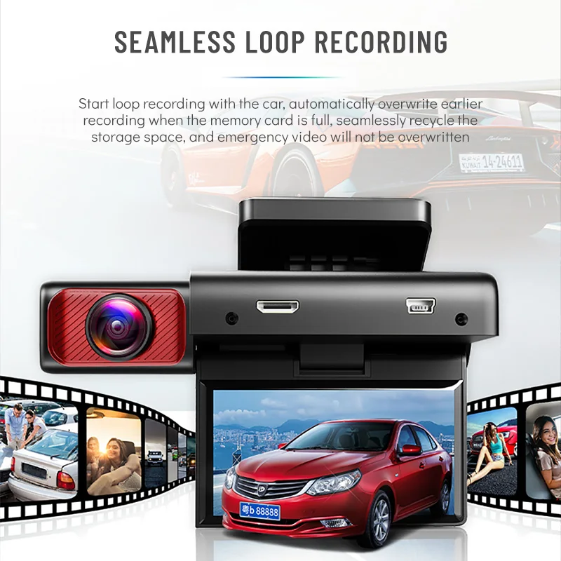 amazon gps car camera wifi 4k/2k dash cam front and rear wireless camara para carros dual dashcam for semi truck