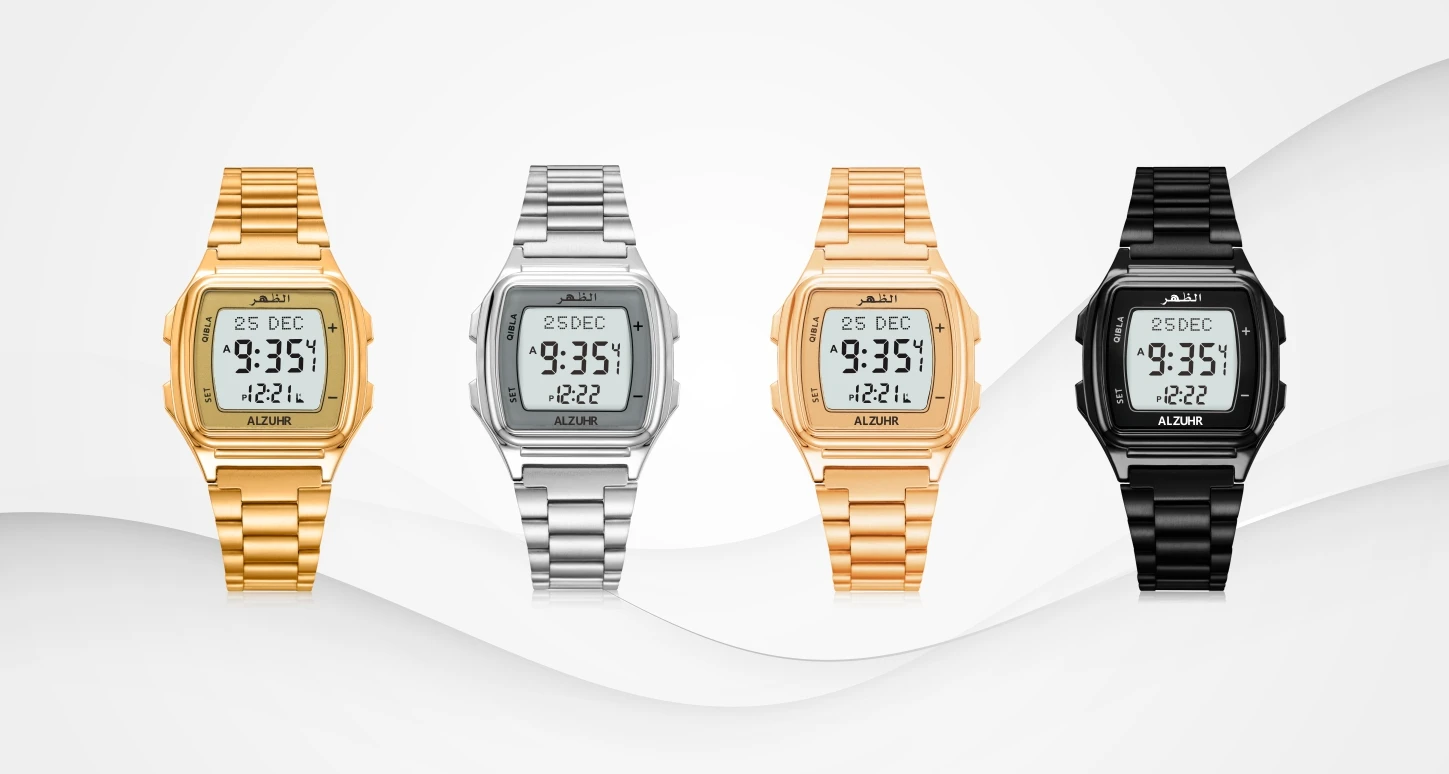 Dual time digital accurate timekeeping reloj digital hombre Islamic fajr watch athan prayer unisex ALZUHR302