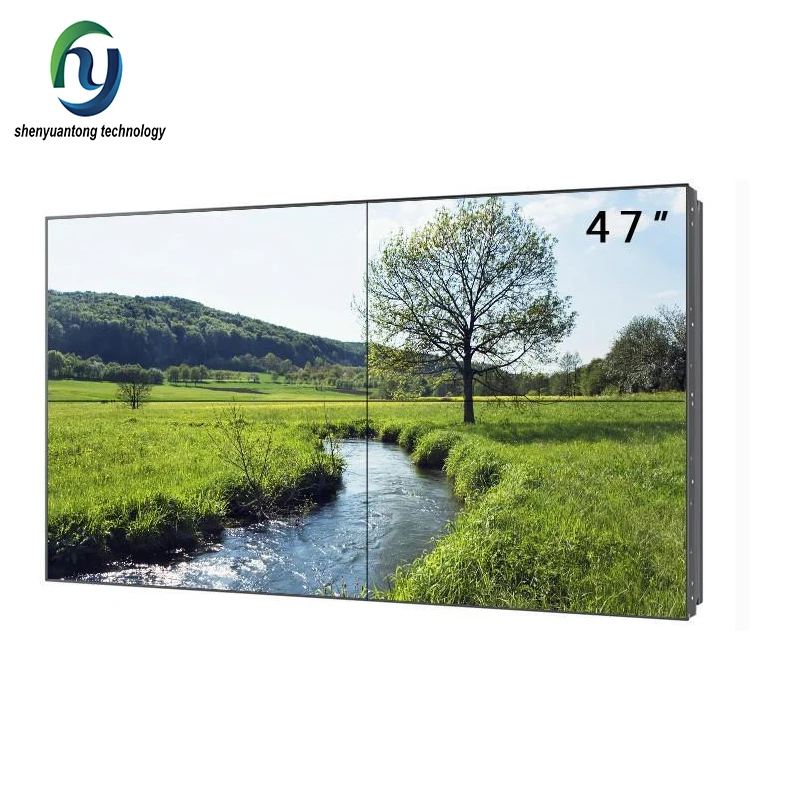 2x2 3x3 Advertising Screen Indoor LCD Wall Display 1.8mm Seamless Splicing LCD Video Wall Screen Stage Background LED Panel