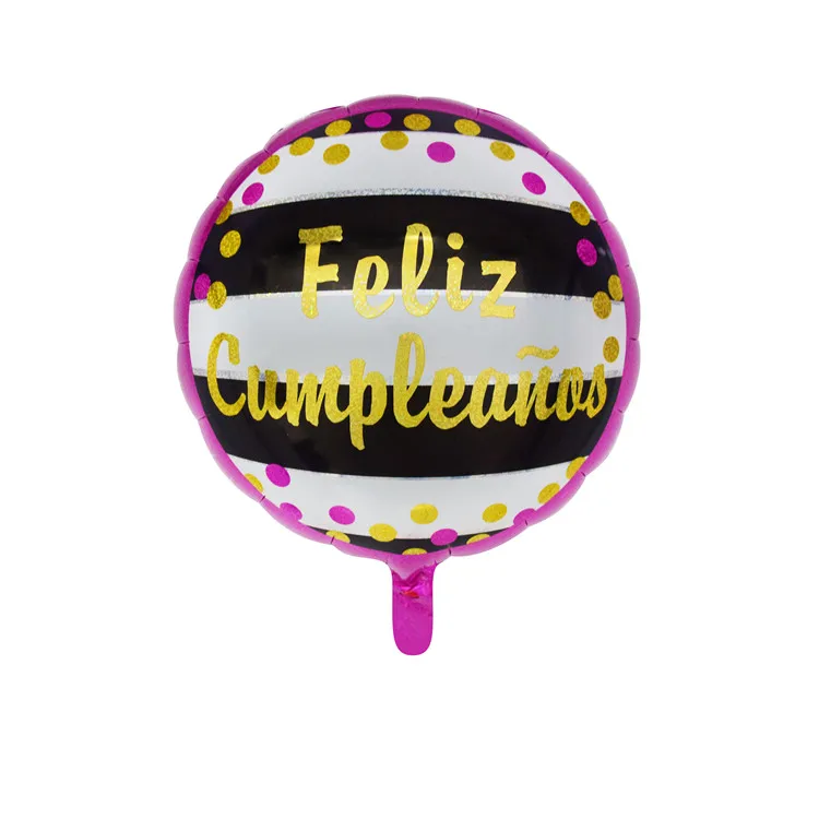 Ball Shape Helium Inflador De Globos Happy Birthday Party Decorations Globos Foil Colorful Globos Metalizados