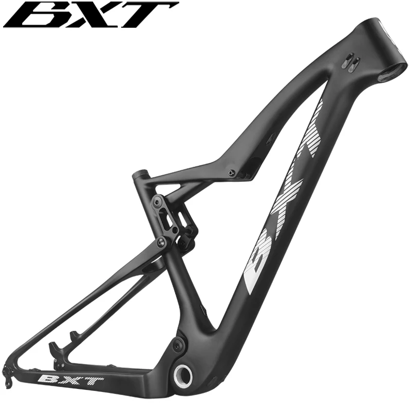 29er Carbon Full Suspension Mountain Bike Frame Thru Axle BOOST 148x12mm Carbon MTB Rear Shock Bicycle Frame 29er Travel 100mm