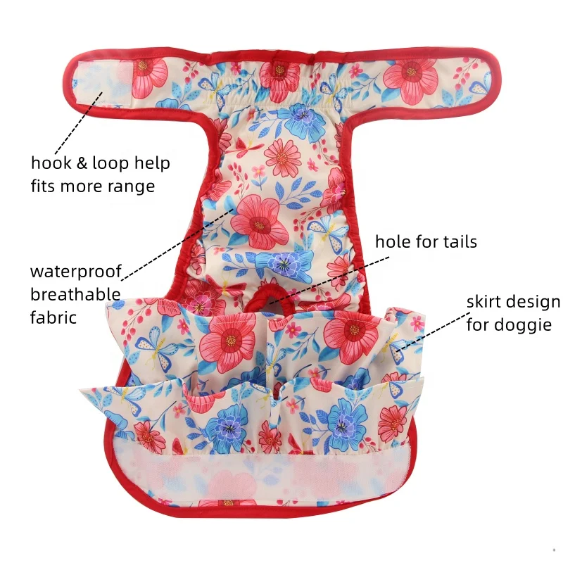 2022 High Quality Reusable Washable Female Dog Pet Diaper