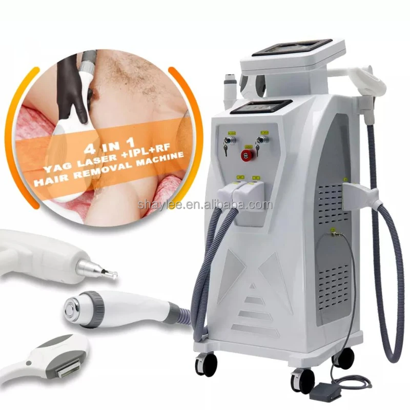 3 in 1 OPT IPL RF Nd Yag beauty equipment ipl hair removal laser radio frequency face lifting ipl opt shr 3 en 1