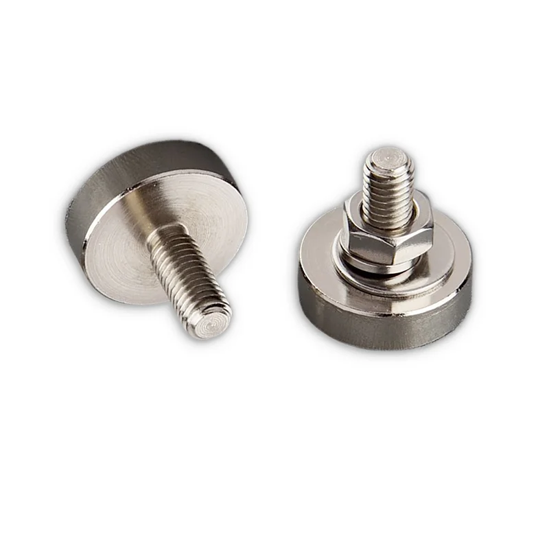 NeFeB Magnet C10L-C42L Metric/Imperial Threaded Stud Holding Power Neodymium Cup Pot with External Thread High Magnetic Magnets