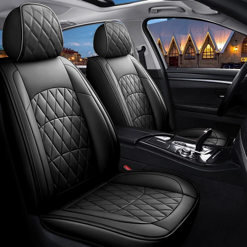 New Universal Car Seat Covers Full Set Car Seat Protector Leather Car Seat Cover Set