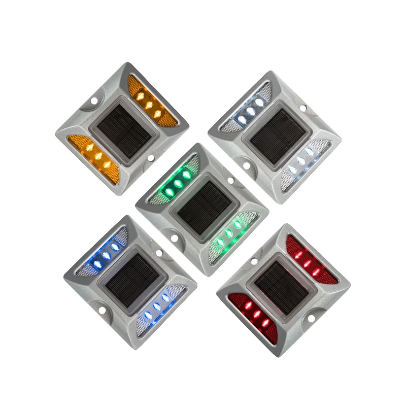 Aluminum Housing Reflective Solar Powered Road Studs Motorway Pavement IP68 Flashing Lights LED Cat Eyes