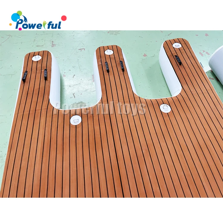 Non-slip floating beach platform dock pontoon yacht boat dock inflatable jetski floating dock