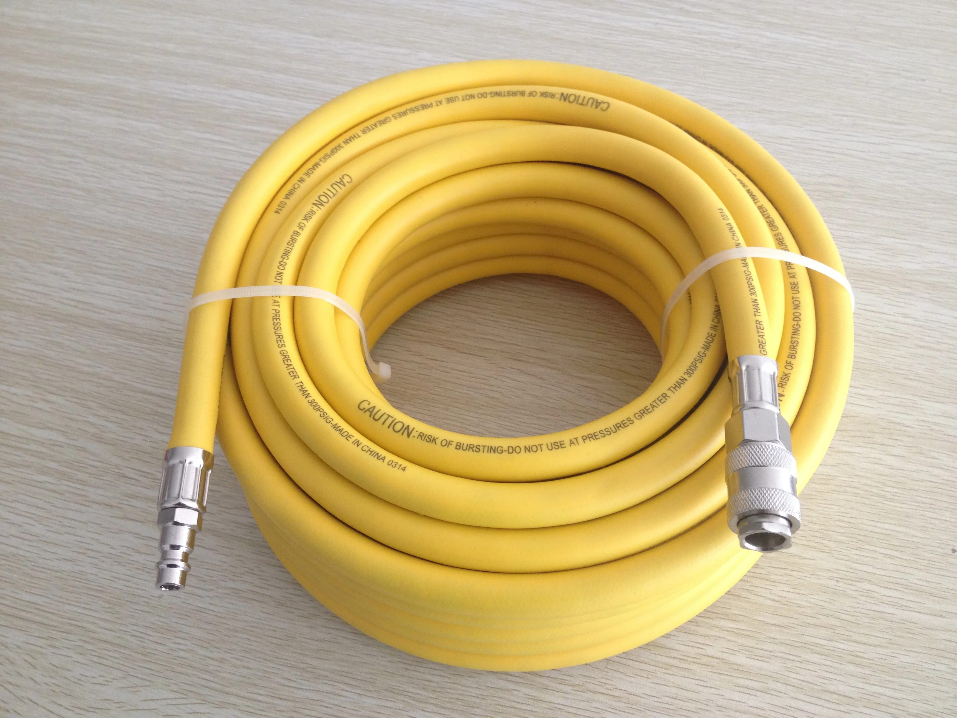 Air hose pipe fittings 8mm X 15m With Quick coupling rubber air hose colorful hybrid polymer air hose