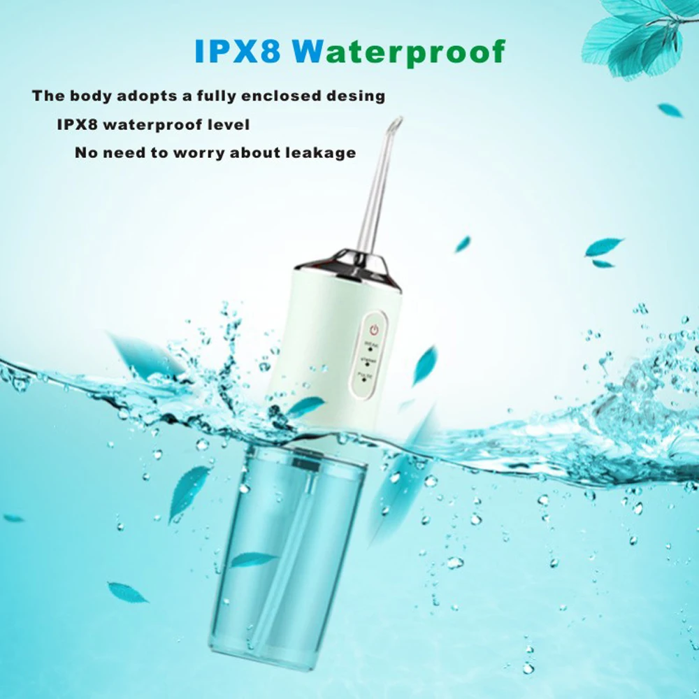 OEM 6886 portable water flosser cordless tooth rotatable usb water dental flosser