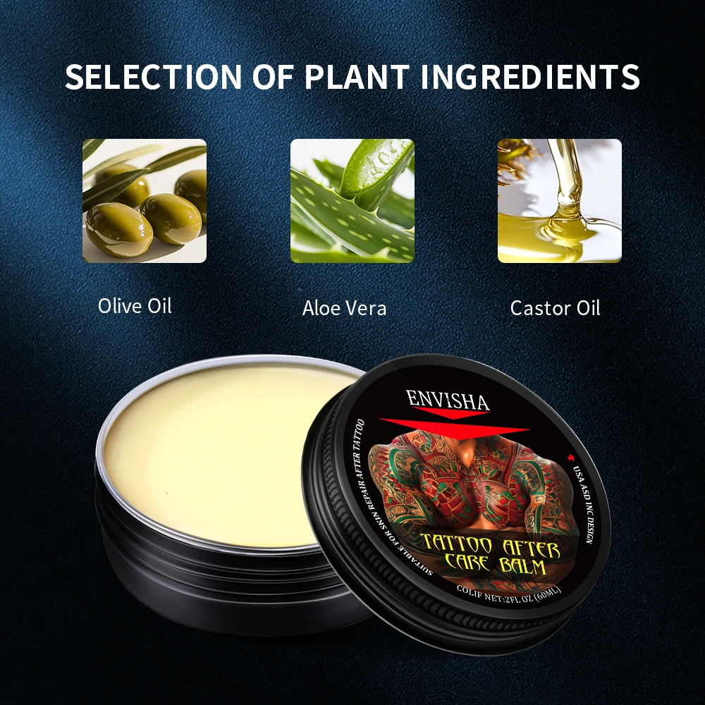 Custom Logo Tattoo Cream Color Protection Soothing Moisturizing Promote Body Care Skin Healing Tattoo After Care Balm