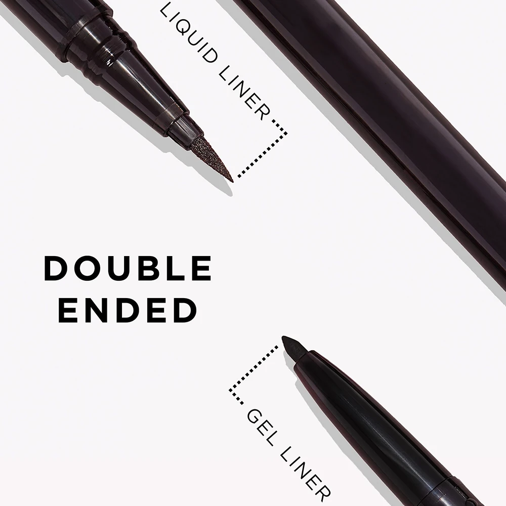 OEM Vegan double take jel liquid eyeliner Custom Logo Black Long Wear Waterproof Vegan Eyeliner Pen Eye Liner Pencil