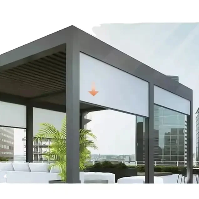 Aluminum Pergola Tubular Motor for Curtain Blackout Windproof
