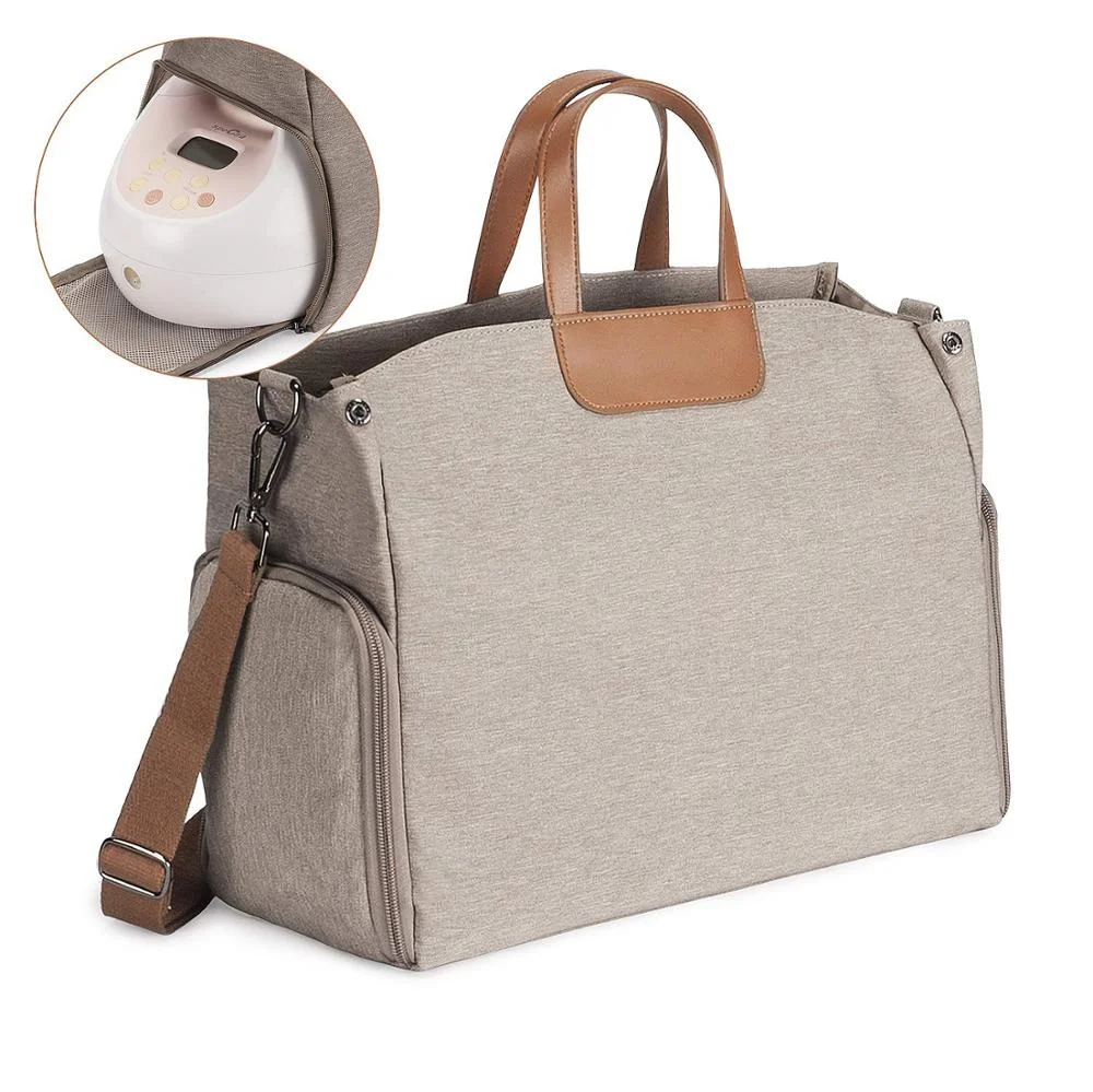 Durable Travel Ladies Laptop Bag Mummy Diaper Tote Bag Breast Pump Bag With Cooler