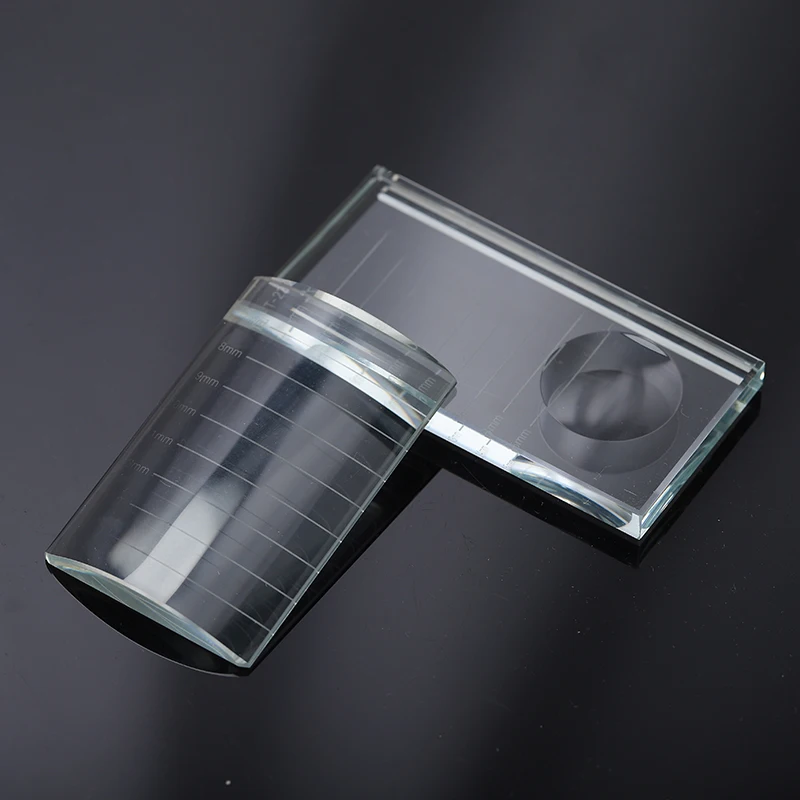Crystal Glass Glue Tray Acrylic Lash Extension Tiles Eyelash Glue Holder