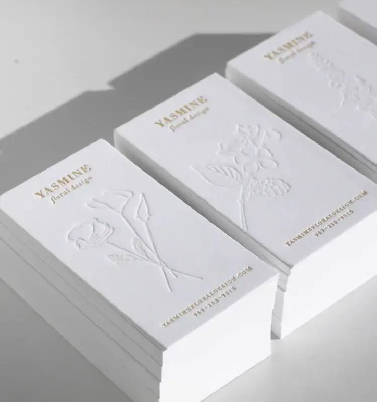 Custom High-End Business Card Double-Sided Printing on Special Paper with Hot Gold Embossing Private Business Luxury Branding