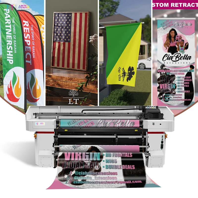 Leading printer manufacturer MTuTech 2meters digital textile printing machine factory price flag printing machine
