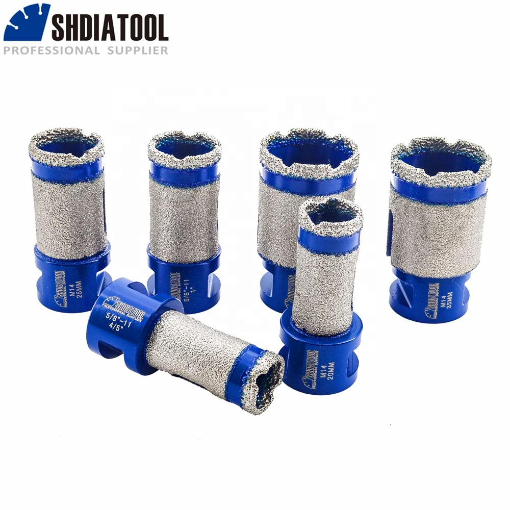 SHDIATOOL 20/25/35MM Vacuum Brazed Diamond Core Drilling Bits Finger Milling Bits for Ceramic Tile Marble Granite