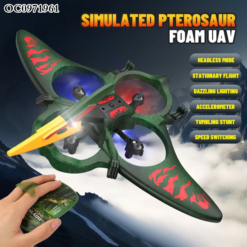 Flying rc dinosaur quadcopter gesture hand remote control drone toy for kids