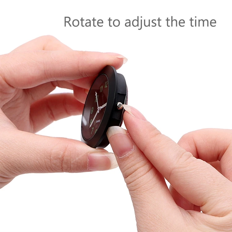 Factory price stainless steel Truck Accessories Quartz Car clock Mini portable  Decoration