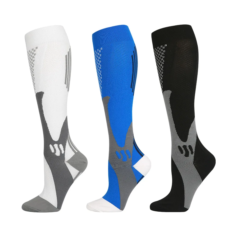Professional custom sports long tube mountaineering riding marathon running compression men socks stockings