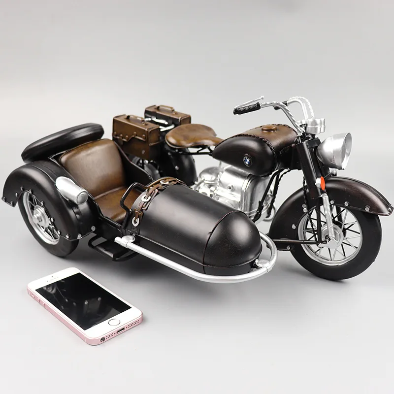 Винтажная Коллекция украшений ручной работы Sidecar R71, ностальгические декоративные железные трехколесные мотоциклетные модели
