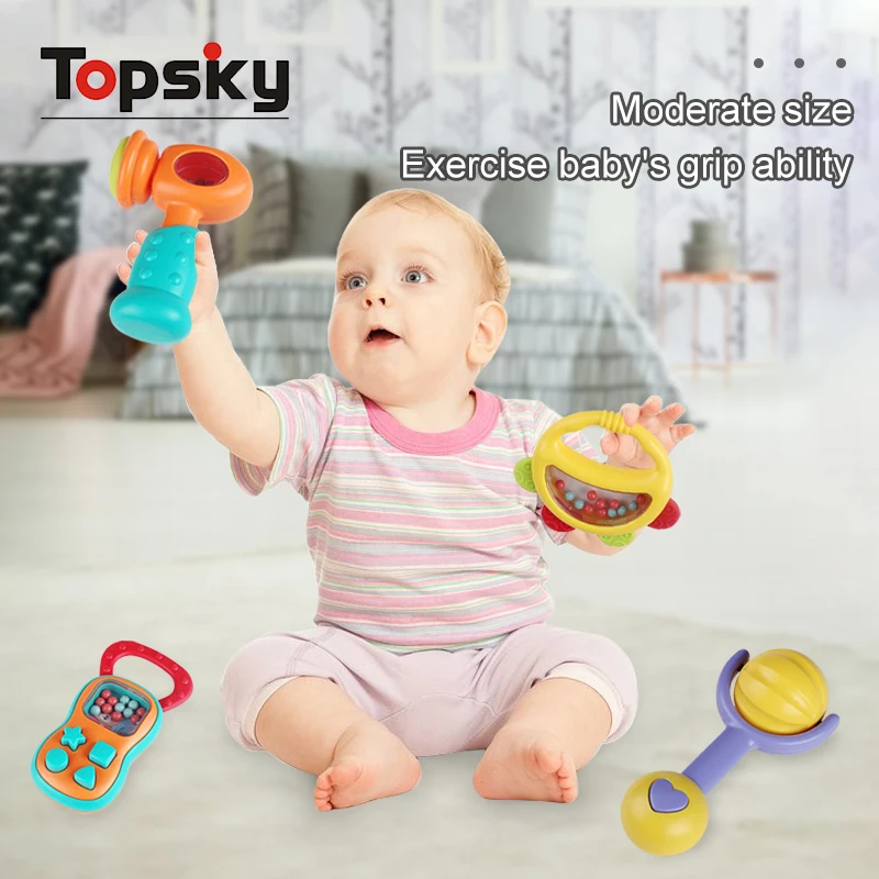 Newest Cartoon Newborn Baby Rattle Toys Set Baby Play Phone Color Cloth Book Musical Rattle Gift Early Educational Toys