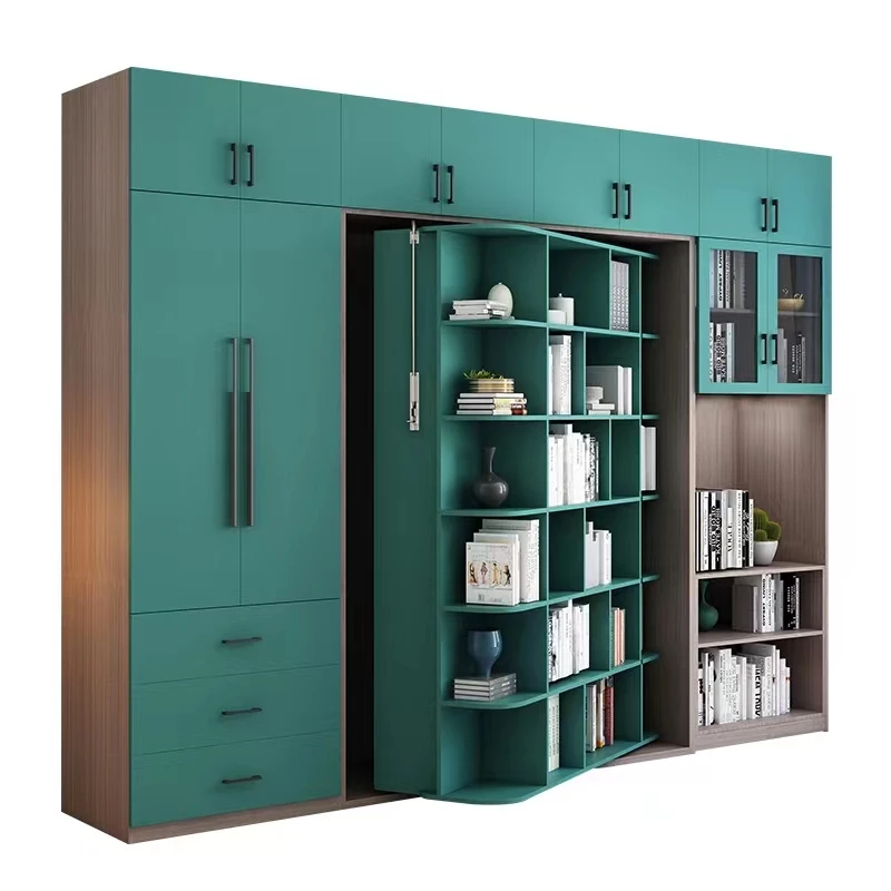 Деревянная невидимая складная кровать многофункциональные Шкафы для гардероба стол книжный шкаф настенная