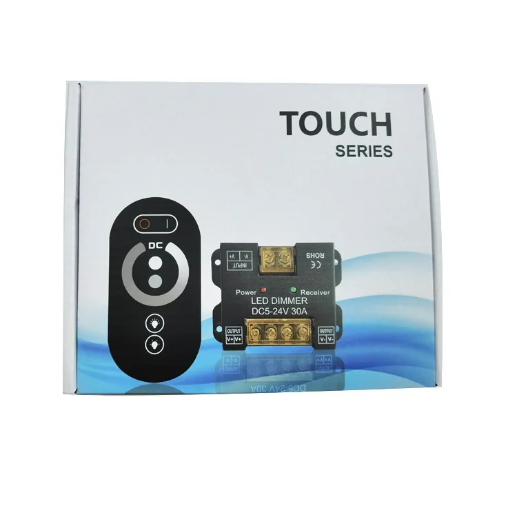High Power 30A Monochrome Dimmer Switch CCT Adjustment Remote Controller Iron Wireless RF Touch Panel Dimmer