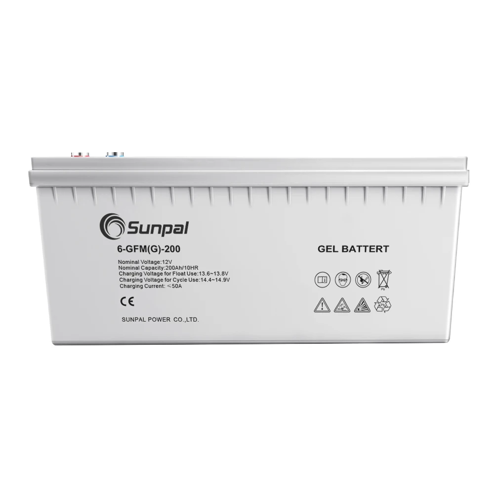 Sunpal Vrla Gel Solar 12V 200 Ah Panel Battery 12V 200Ah 20 Hr For Residential Hybrid System