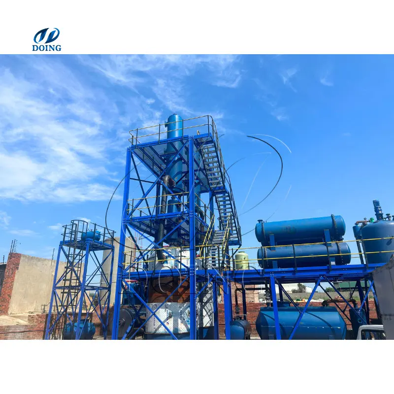 14+ tons Malaysia waste engine oil/used motor oil recycling distillation refinery equipment for diesel column