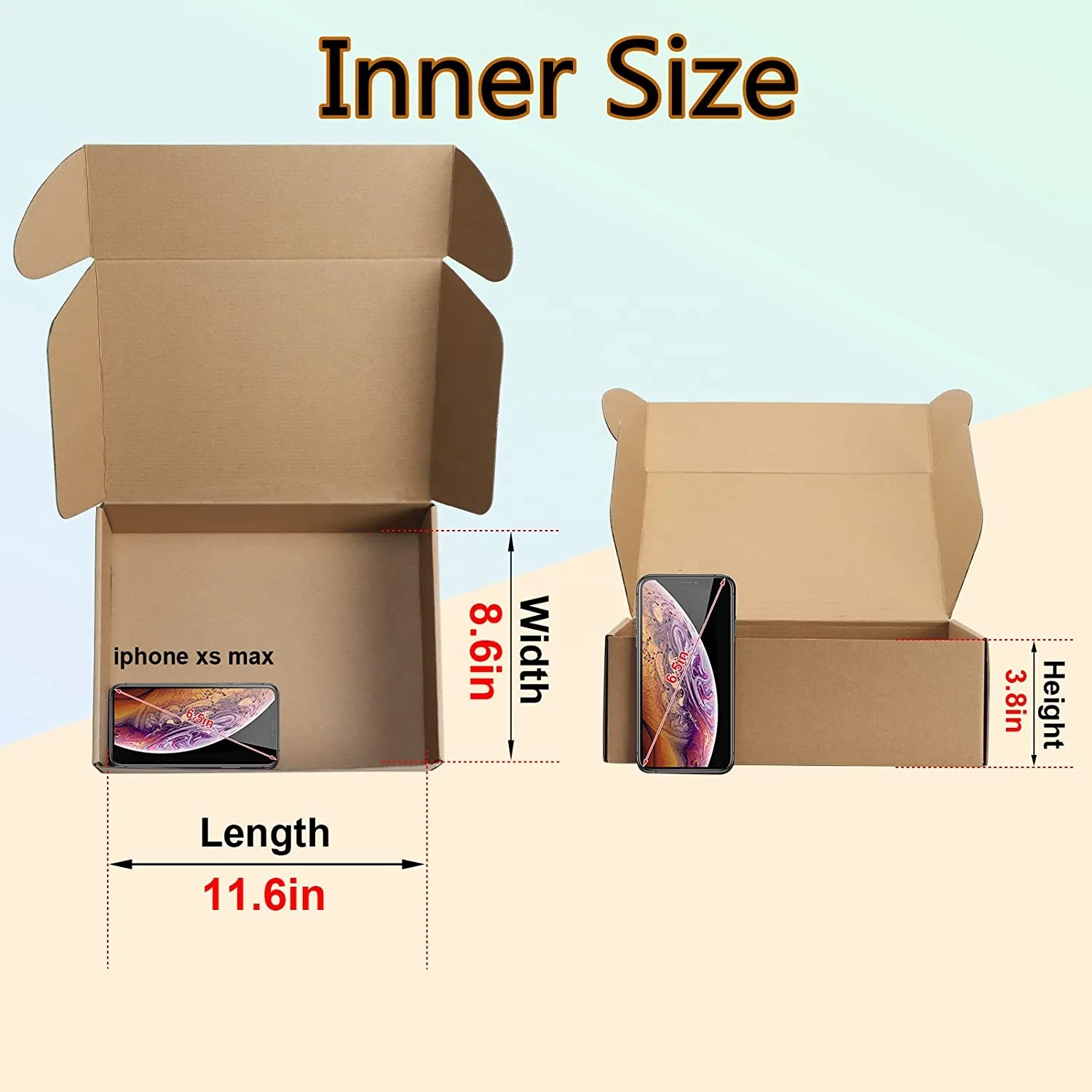 12x9x4 Custom corrugated small mailing shipping boxes for packaging small business
